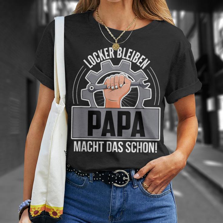 Locker Bleiben Papa Macht Das Schon Fun T-Shirt Geschenke für Sie