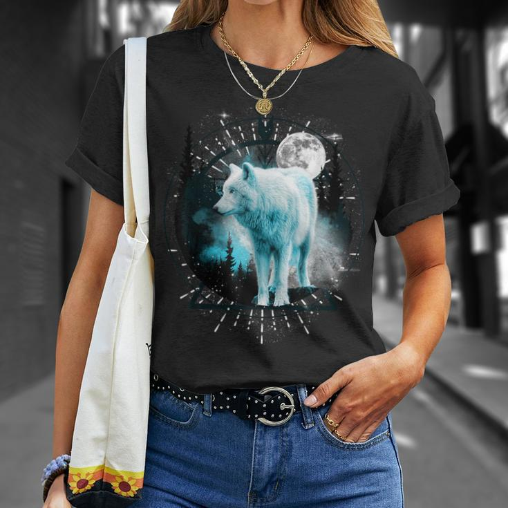 Lone Wolf Wolf Moon Wildlife T-Shirt Geschenke für Sie