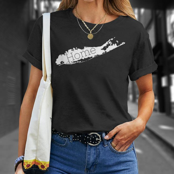 Long Island Map Home New York Love T-Shirt Gifts for Her