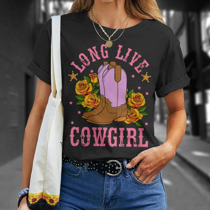 Long Live Western Country Southern Cowgirl T-Shirt Gifts for Her