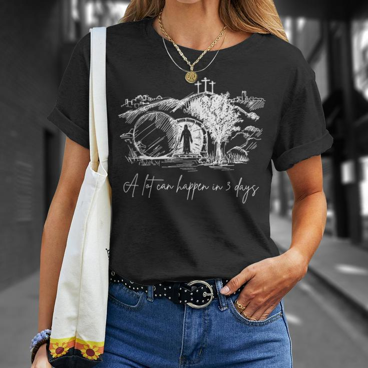 A Lot Can Happen In 3 Days Easter Jesus Christ Good Friday T-Shirt Gifts for Her
