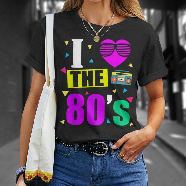 I Love 80'S 80S Retro Motto T-Shirt Geschenke für Sie