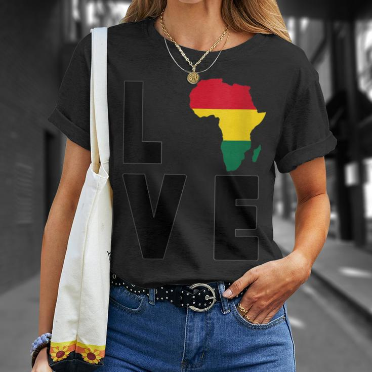 Love Africa Map Afrikan Pride African Diaspora Ancestry T-Shirt Gifts for Her