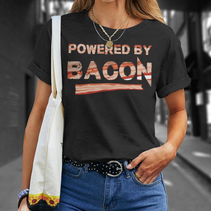 Love Bacon Powered By Bacon Idea Fun T-Shirt Gifts for Her