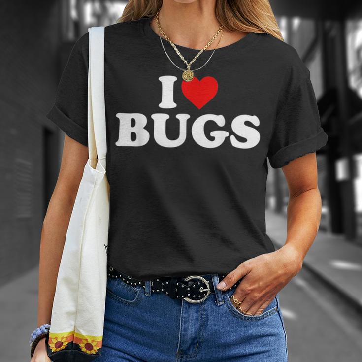 I Love Bugs Heart T-Shirt Gifts for Her