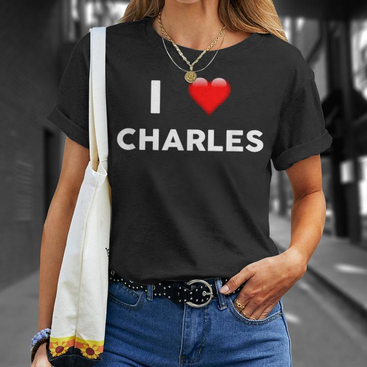 I Love Charles Name T-Shirt Gifts for Her
