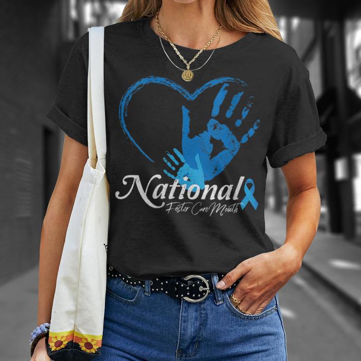 Love Heart Awareness Month National Foster Care T-Shirt Gifts for Her