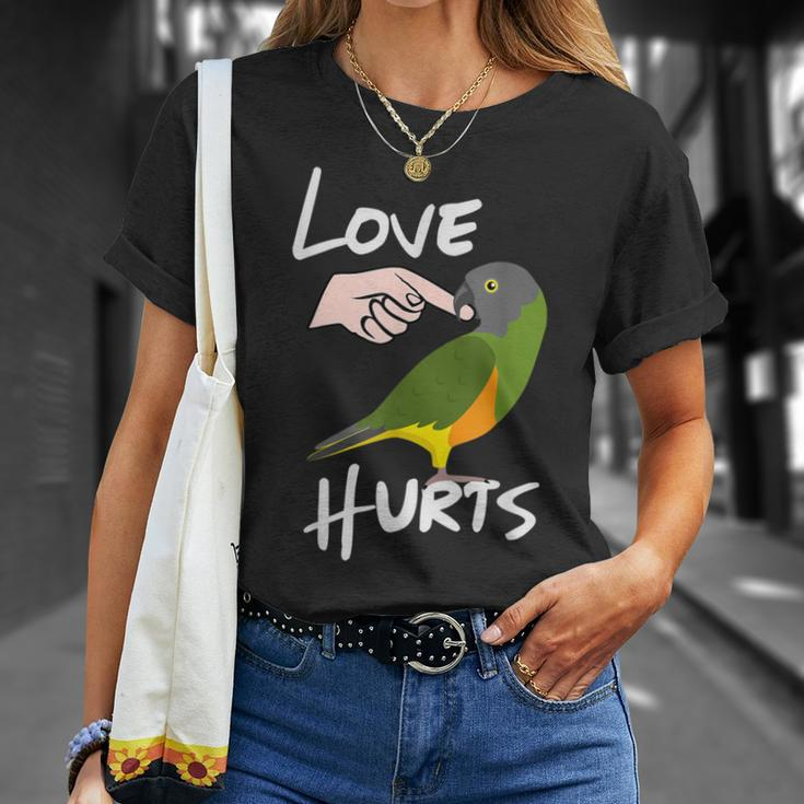 Love Hurts Senegal Parrot T-Shirt Gifts for Her
