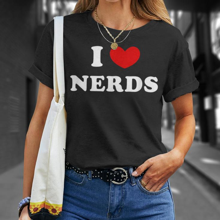 I Love Nerds I Heart Nerds T-Shirt Gifts for Her