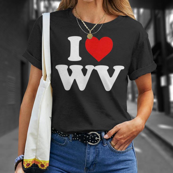 I Love Wv Heart West Virginia T-Shirt Gifts for Her