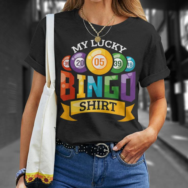 My Lucky Bingo Bingo Player T-Shirt Gifts for Her