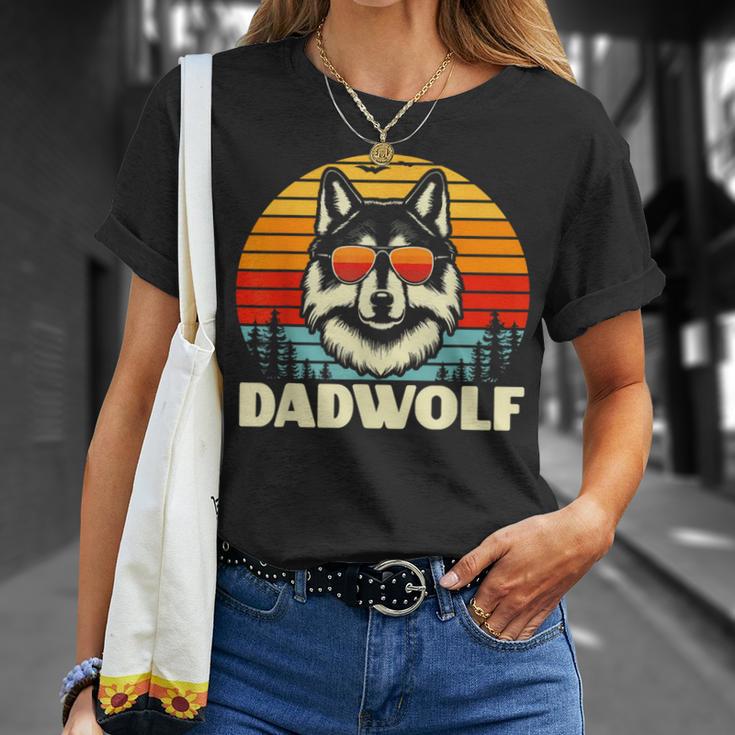 Lustige Geschenkeidee Papa Dadatertagater Wolf Dadwolf T-Shirt Geschenke für Sie