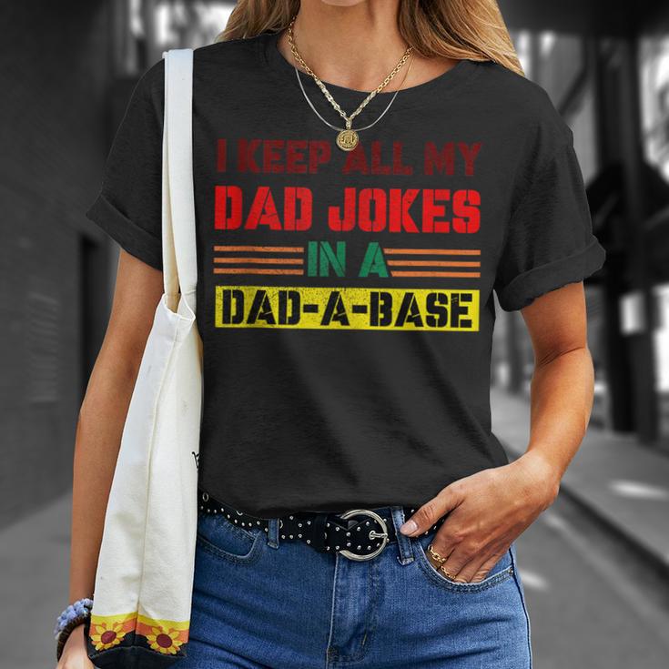 Lustige Papa-Witze In Dad-A-Base-Vintage Zumatertag Heilig T-Shirt Geschenke für Sie