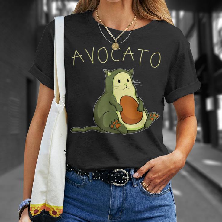 Lustiges Avocato Katzen T-Shirt, Wortspiel Schwarzes Hemd Geschenke für Sie