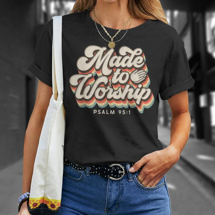 Made To Worship Praise Psalm Verse Christian Leader T-Shirt Gifts for Her