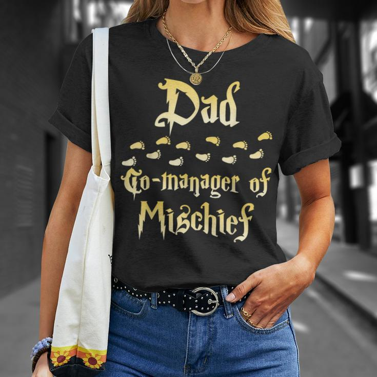 Magical Dad Manager Of Mischief Matching Family Birthday T-Shirt Gifts for Her