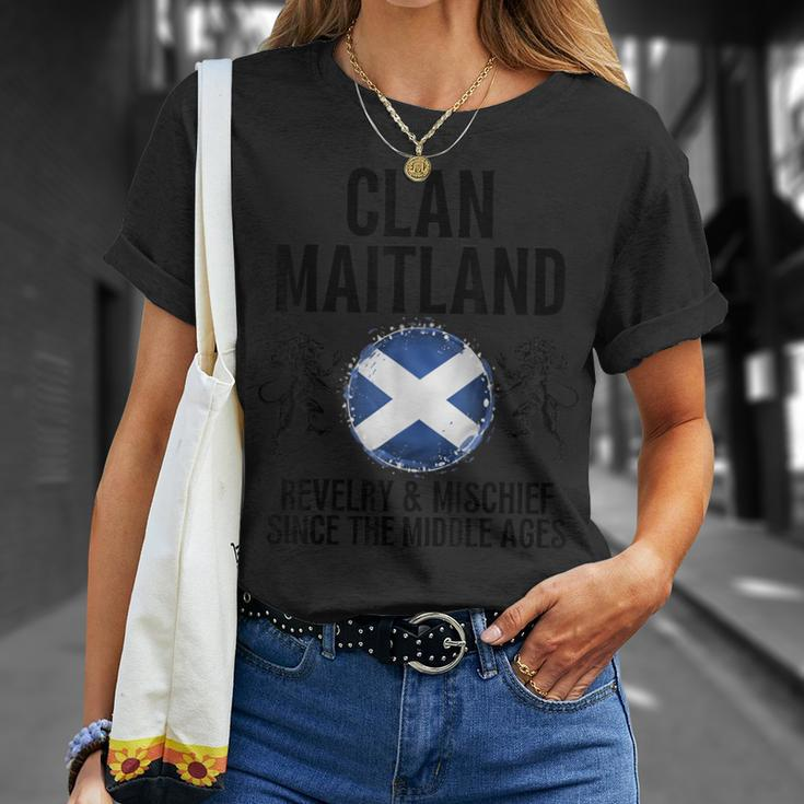 Maitland Clan Scottish Family Name Scotland Heraldry T-Shirt Gifts for Her