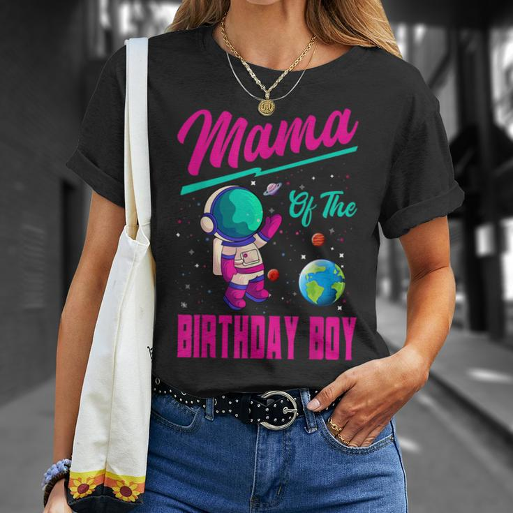 Mama Of The Birthday Boy Space Party Planet Astronaut Bday T-Shirt Gifts for Her