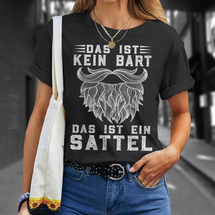 Man With Bart Junkies Das Ist Ein Sattel Beard Carrier T-Shirt Geschenke für Sie