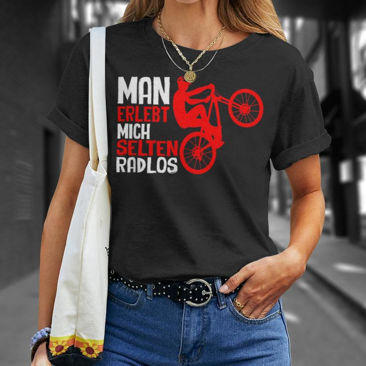 Man Erlebt Mich Selten Radlos Cycling Bicycle Cyclist T-Shirt Geschenke für Sie