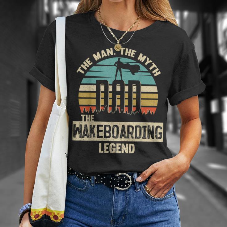 Man Myth Legend Dad Wakeboarding T-Shirt Gifts for Her