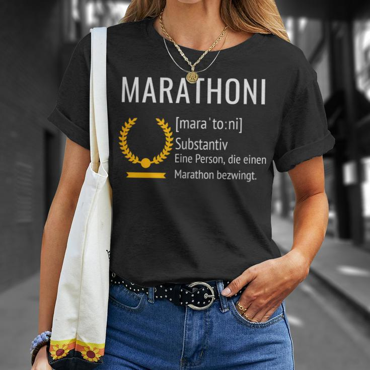 Marathoni Marathon Runner Finisher T-Shirt Geschenke für Sie