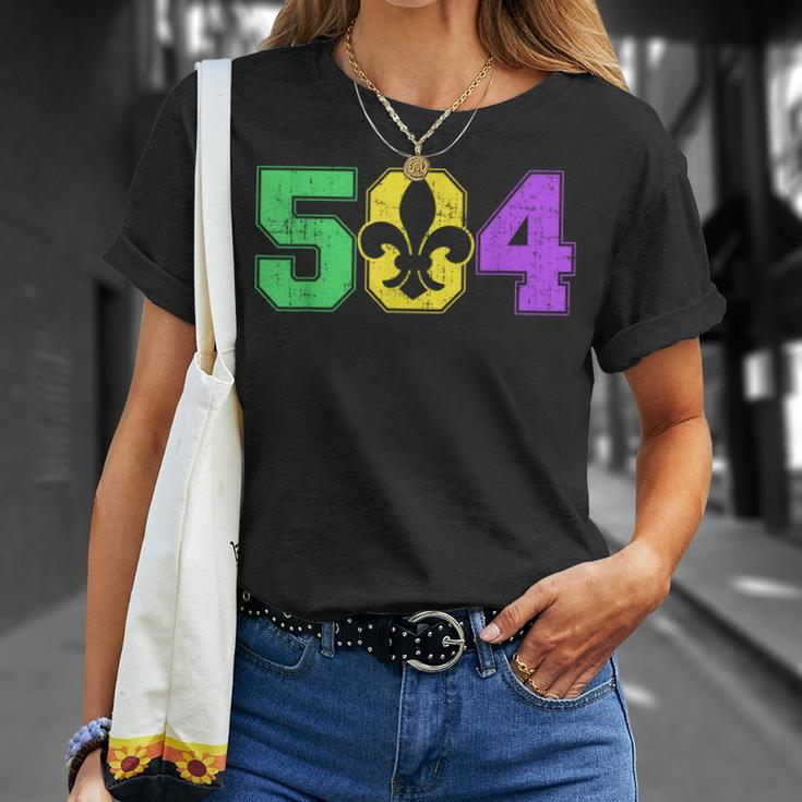 Mardi Gras New Orleans 504 Louisiana T-Shirt Gifts for Her