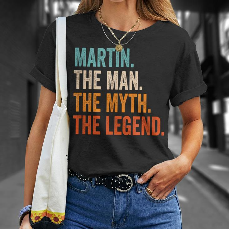 Martin The Man The Myth The Legend First Name Martin T-Shirt Gifts for Her