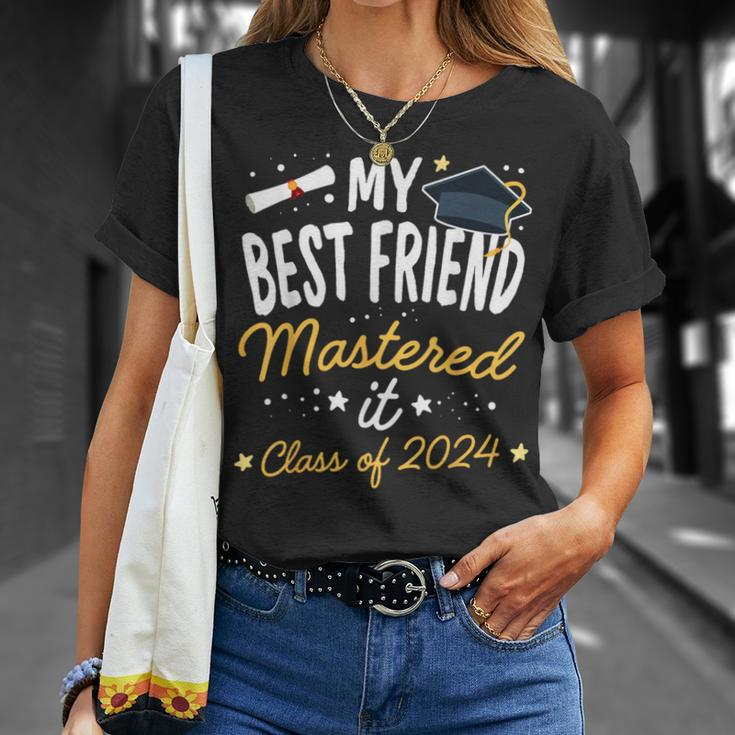Masters Graduation My Best Friend Mastered It Class Of 2024 T-Shirt Gifts for Her