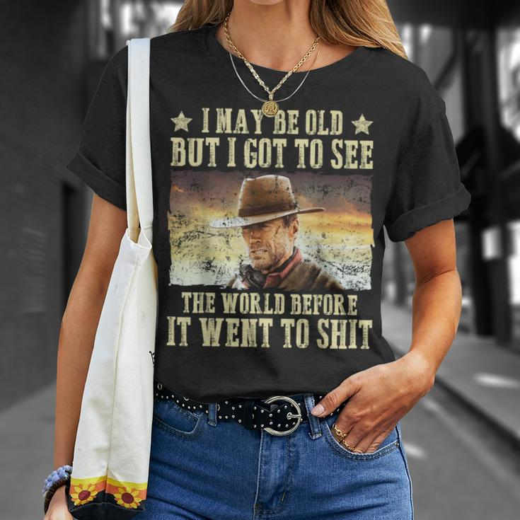 I May Be Old But Got To See The World Saying Vintage T-Shirt Gifts for Her