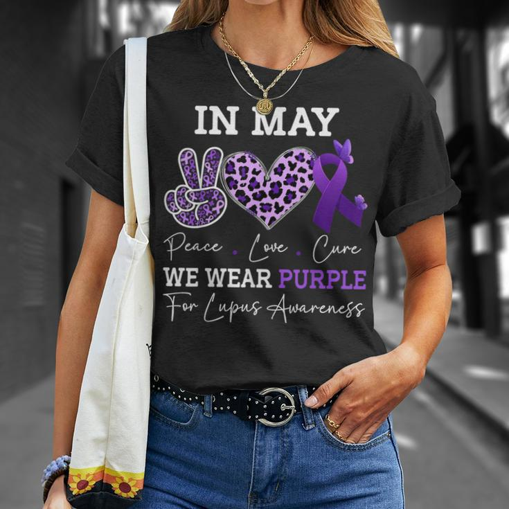 In May We Wear Purple Lupus Awareness Ribbon Purple Lupus T-Shirt Gifts for Her