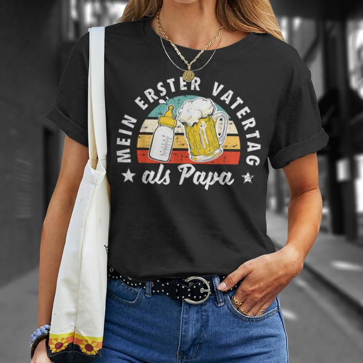 Mein Erster Fathertag Als Papa T-Shirt Geschenke für Sie