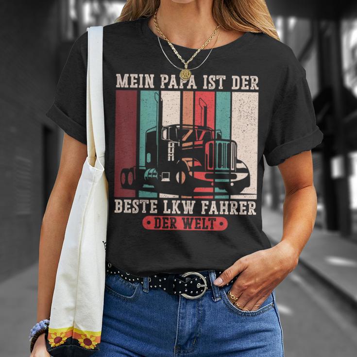 Mein Papa Ist Der Beste Lkw Driver Der Welt Papa Retro T-Shirt Geschenke für Sie