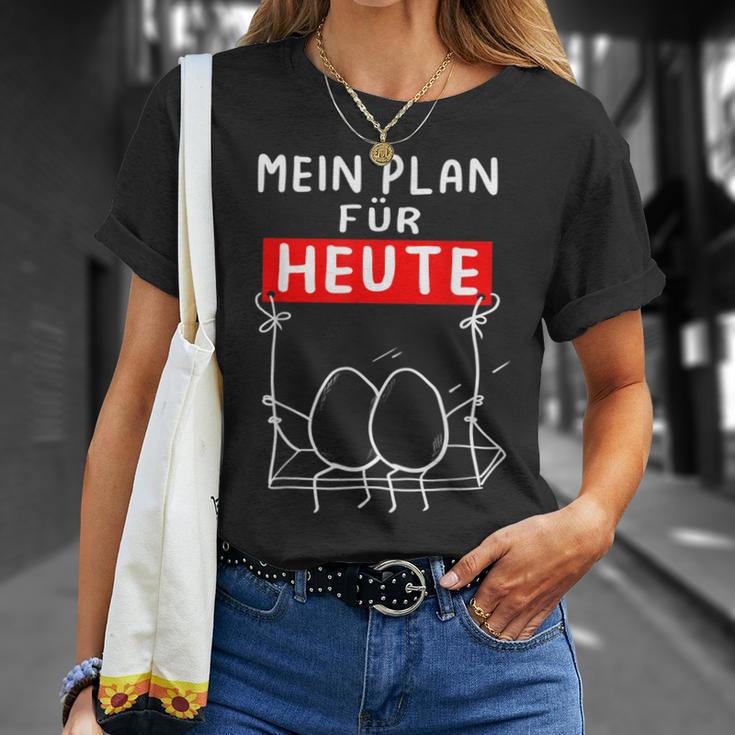 Mein Plan Für Heute Egg Schwcken Office T-Shirt Geschenke für Sie