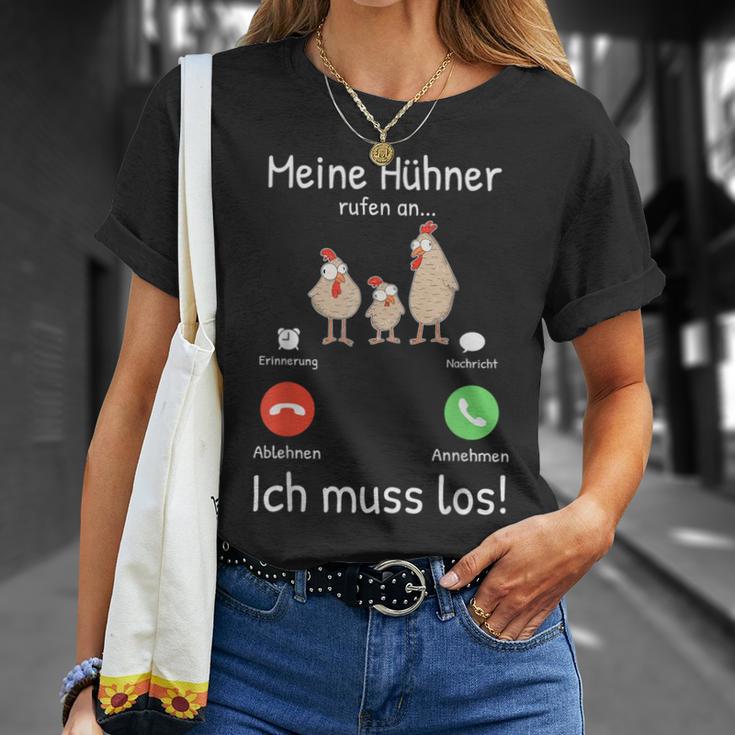 Meine Hühner Rufen An Bauer Turkey Farmer T-Shirt Geschenke für Sie