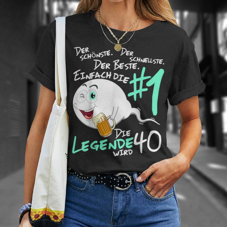 Men's Die Legende Wird 40 Jahre 40S Birthday T-Shirt Geschenke für Sie