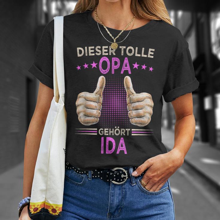 Men's Dieser Tolle Opa Gehört Ida Opi Black T-Shirt Geschenke für Sie