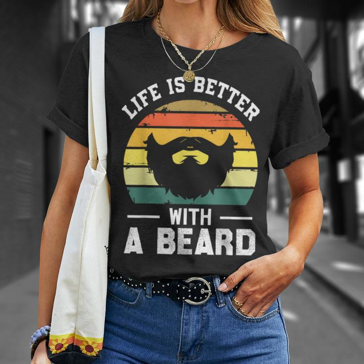 Men's Life Is Better With A Beard For Dad Man T-Shirt Gifts for Her