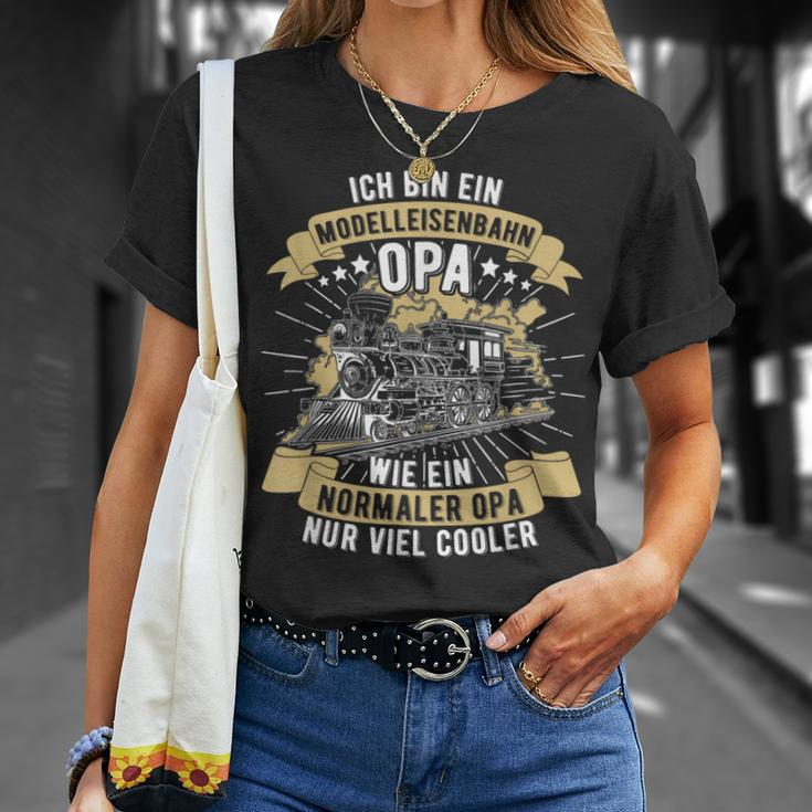 Men's Model Railway Grandpa Train Driver Railway Pensioner T-Shirt Geschenke für Sie