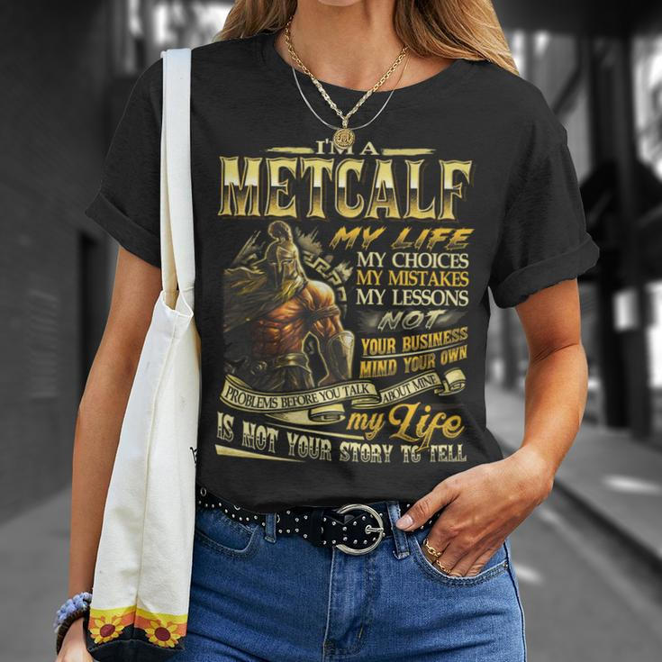 Metcalf Family Name Metcalf Last Name Team T-Shirt Gifts for Her