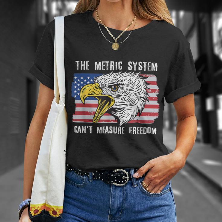The Metric System Can't Measure Freedom 4Th Of July T-Shirt Gifts for Her