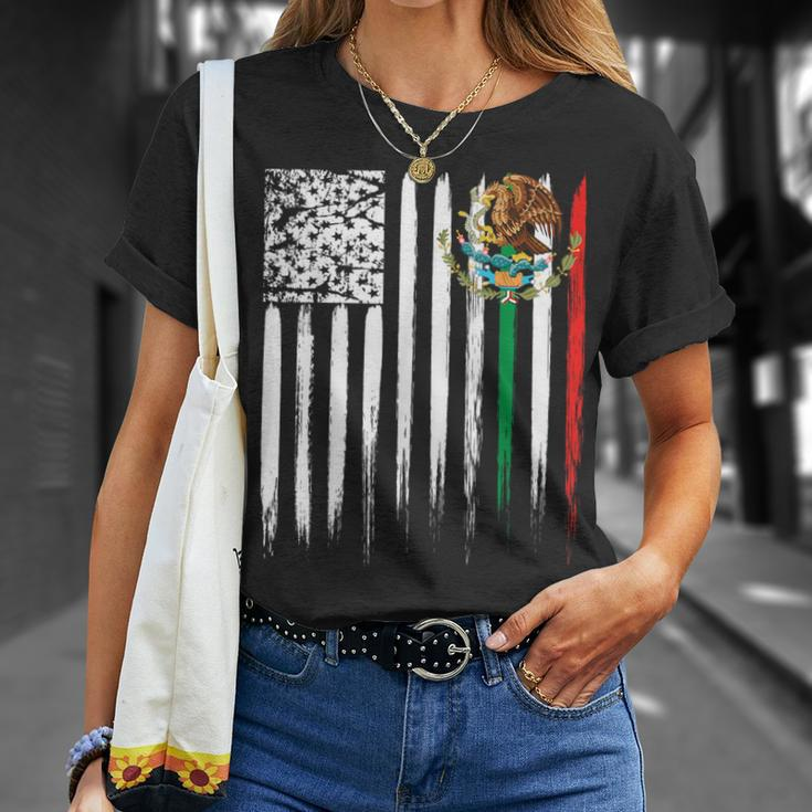Mexican American FlagsT-Shirt Gifts for Her