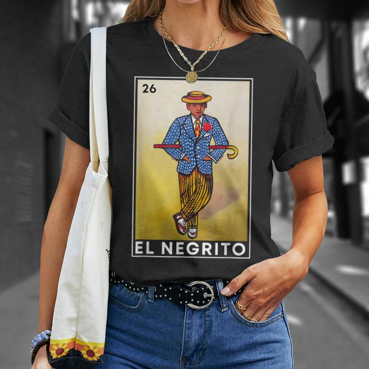Mexican Lottery Cards Lotto Mexicana Bingo Loto El Negrito T-Shirt Gifts for Her