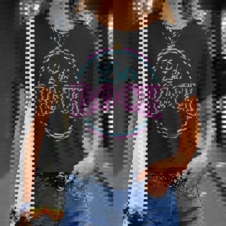 Mi Música Es Rock And Roll Let's Rock Sin Mangas Camiseta unisex Regalos para ella