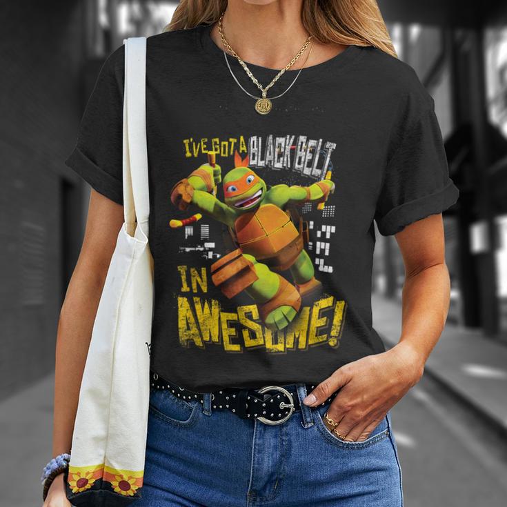 Michelangelo I've Got A Blackbelt In Awesome T-Shirt Gifts for Her