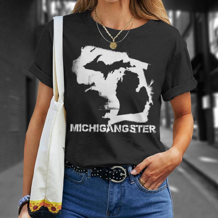 Michigangster Michigan T-Shirt Gifts for Her