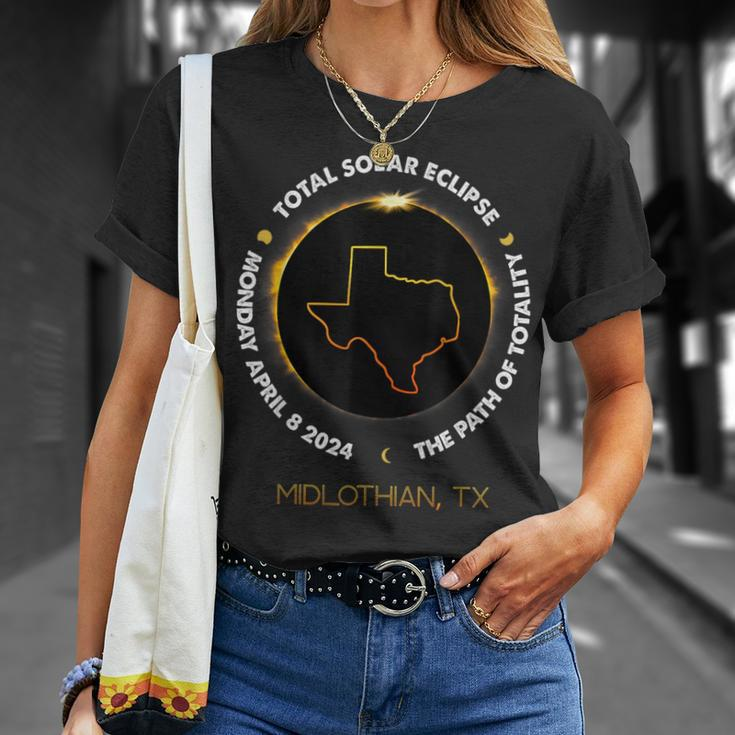 Midlothian Texas Total Solareclipse 2024 T-Shirt Gifts for Her