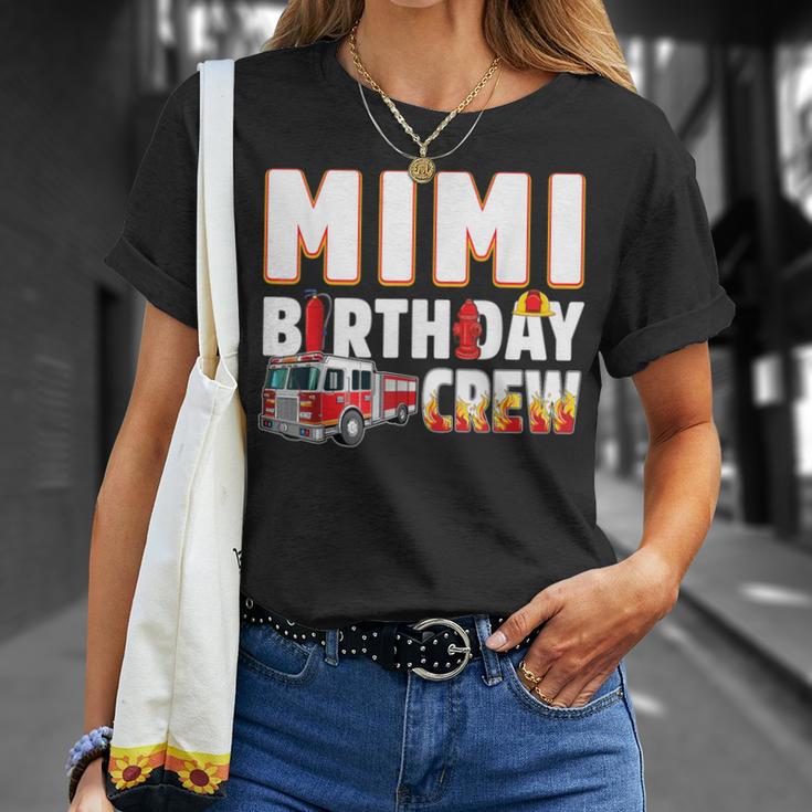 Mimi Birthday Crew Fire Truck Firefighter T-Shirt Gifts for Her