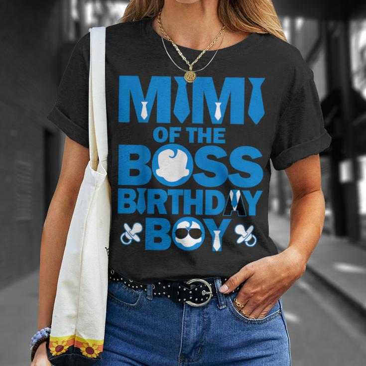 Mimi Of The Boss Birthday Boy Baby Family Party Decor T-Shirt Gifts for Her