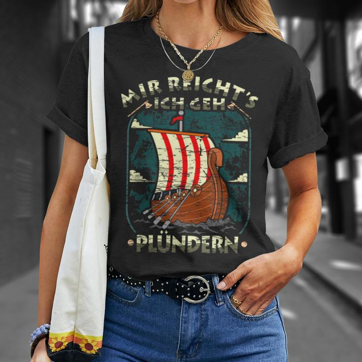 Mir Reichts Ich Geh Plündern Viking Germane Viking Ship T-Shirt Geschenke für Sie